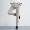 Stile Inghilterra Moda Semplice Elegante Pantaloni Uomo ad Alta Elasticità Solido Tasca con Cerniera Bottone Primavera Dritto Seta Ghiaccio Pantaloni Casual