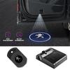 Car Sticker 2025 Hot 2PCS Wireless HD Welcome Lights Car Door Emblem Projector LED Accessories For PEUGEOT 107 206 2008 3008 400