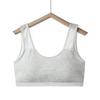 Summer Breathable Fixed Cup Sports Training Vest for High School Growing Girls, Double Layer Anti-Bump Developmental Puberty Undergarment