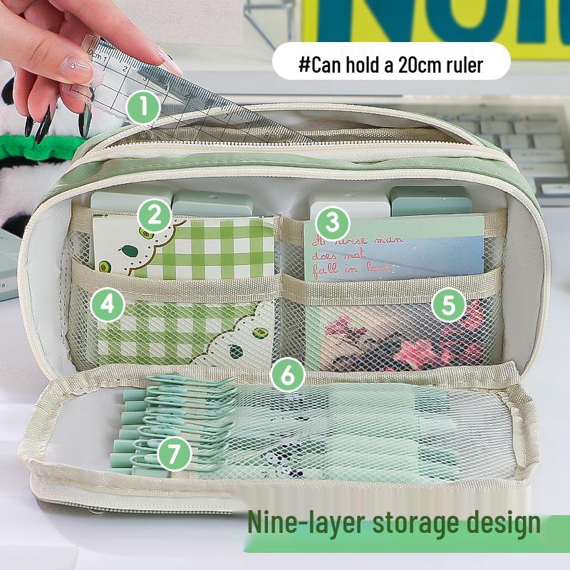 2024 Stylish Girls' Transparent Pencil Case - Large Capacity for Junior High & Primary Students