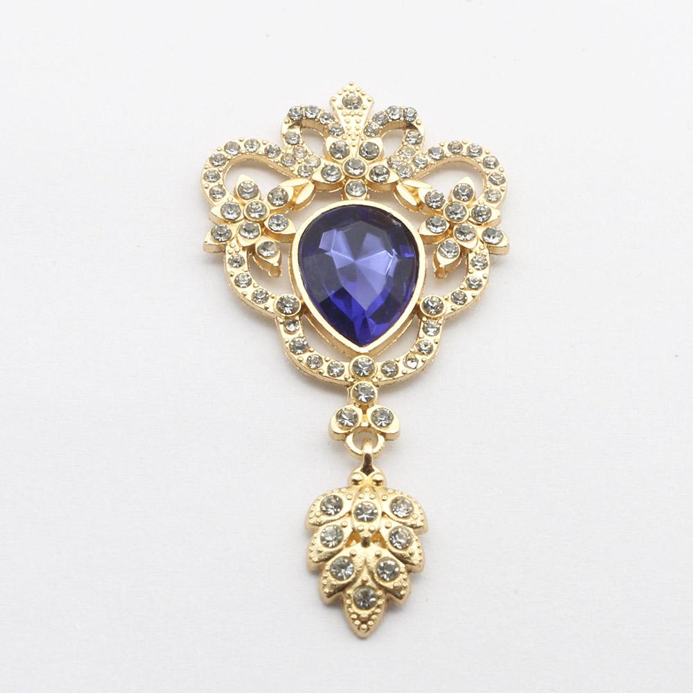 LKERAN 5 Pieces of 35 * 69MM Creative Crown Alloy Pendant, Wedding, Hair Accessories, DIY Brooch, Clothing Accessories