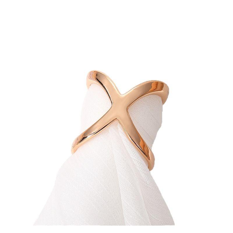 Multifunctional Scarf Ring Cross Hollow Smooth Surface Scarf Clip Adjustable Scarf Holder Accessory for Scarves Shawls and Wraps One Size