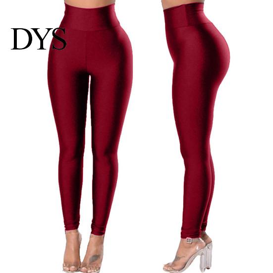 Running Pants Women Yoga Solid Color Hip Lift Skinny High Stretch Trousers Spring Gym Autumn Slim Fit Seamless Fitness Ankle Length Leggings