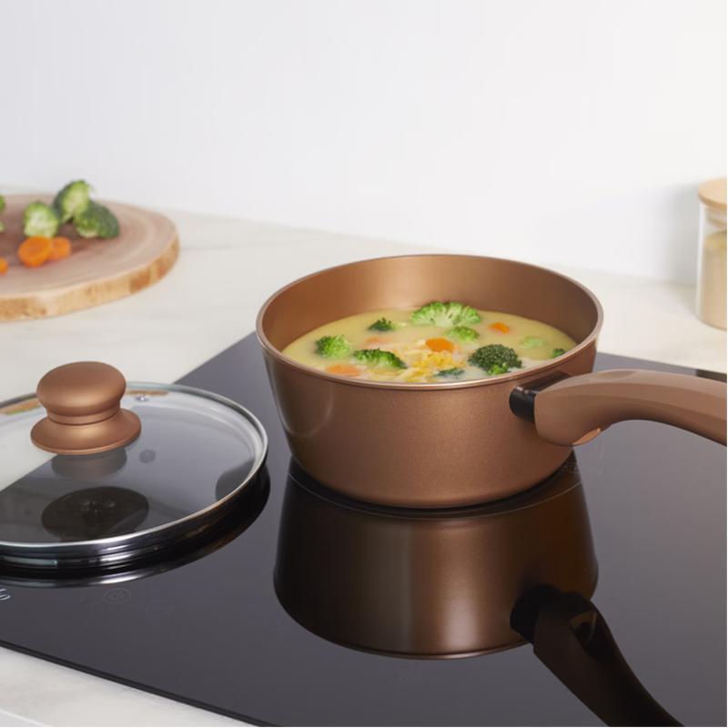 VISIONS Corning Caramel Series 24cm Single Handle Wok with Lid