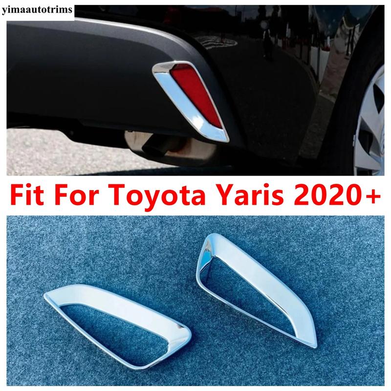 

Для Toyota Yaris Декоративная накладка на рамку противотуманной фары заднего бампера, Хромированные ABS-аксессуары, Комплект для внешней доработки