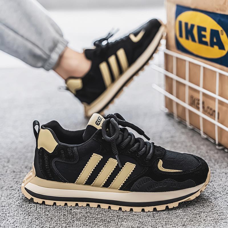 

Обувь мужская новая обувь классическая универсальная обувь для путешествий весенний модный тренд мужская обувь платформа кроссовки 43 чёрный