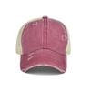 Washed Cross Ponytail Baseball Cap Foreign Trade Hat Women's Summer Spring and Autumn Old Outdoor Sunscreen Cap Solid Color Cap
