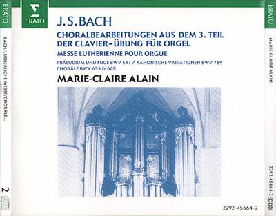 CD MARIE-CLAIRE ALAIN, JOHANN SEBASTIA - Choralbearbeitungen Aus Dem 3. Teil 2292456642 Erato 1991 France Classical Used