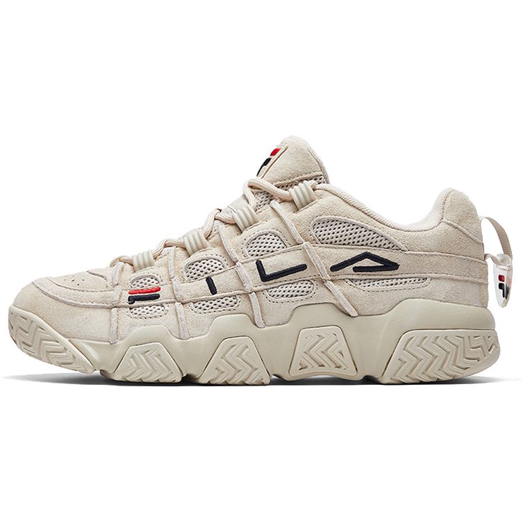 Fila Panini Classic Fashion Trendy Versatile Comfortable Low-Top Retro Basketball Shoes Women Sneaker Oatmeal F12W031228FOM