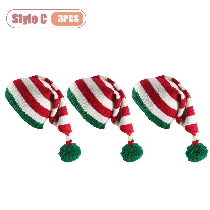 Cozy Knitted Autumn Winter Christmas Hat Unisex Long Tail Pom Pom Wizard Style Warm Beanie for Holiday Party Christmas Decor