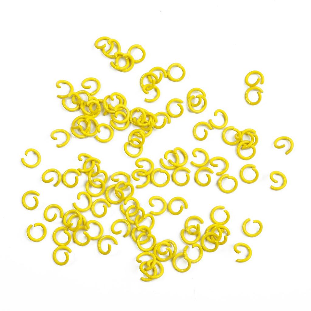 50Pcs Iron Spray Painted Opening Ring Jump Ring For DIY Necklace Bracelet Jewelry Making Craft Accessories