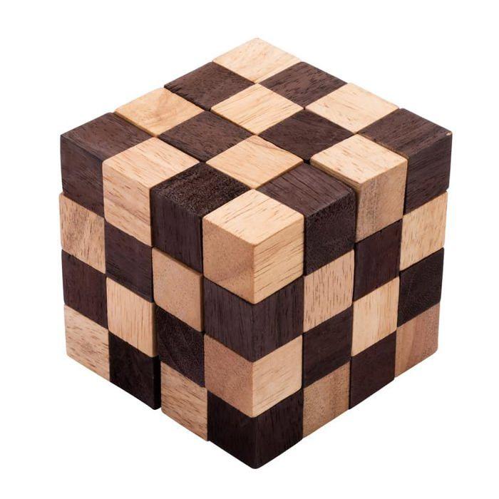 Casse-tête en bois - Engelhart - Anaconda - Niveau expert - 1 pièce - 8 cm de côté