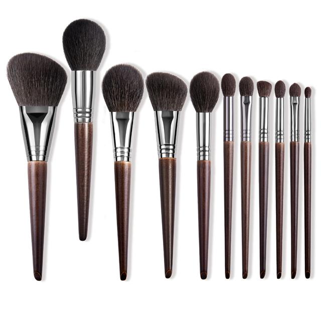 

OVW 11/22 шт., набор кистей для макияжа из мягкой козьей шерсти, пудра, румяна, контурная кисть для теней для век, профессиональный инструмент для макияжа