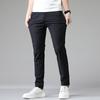 Casual Pants for Men, Showing a Youthful and Thin Elastic Spring Solid Color Pants. Casual Men's Pants