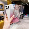 3D Butterfly Phone Holder Bead bracelet Glitter Case for Xiaomi 14T 13T 11T 12T 13 Lite POCO F6 F5 F3 M3 Redmi Note 13 Pro Cover