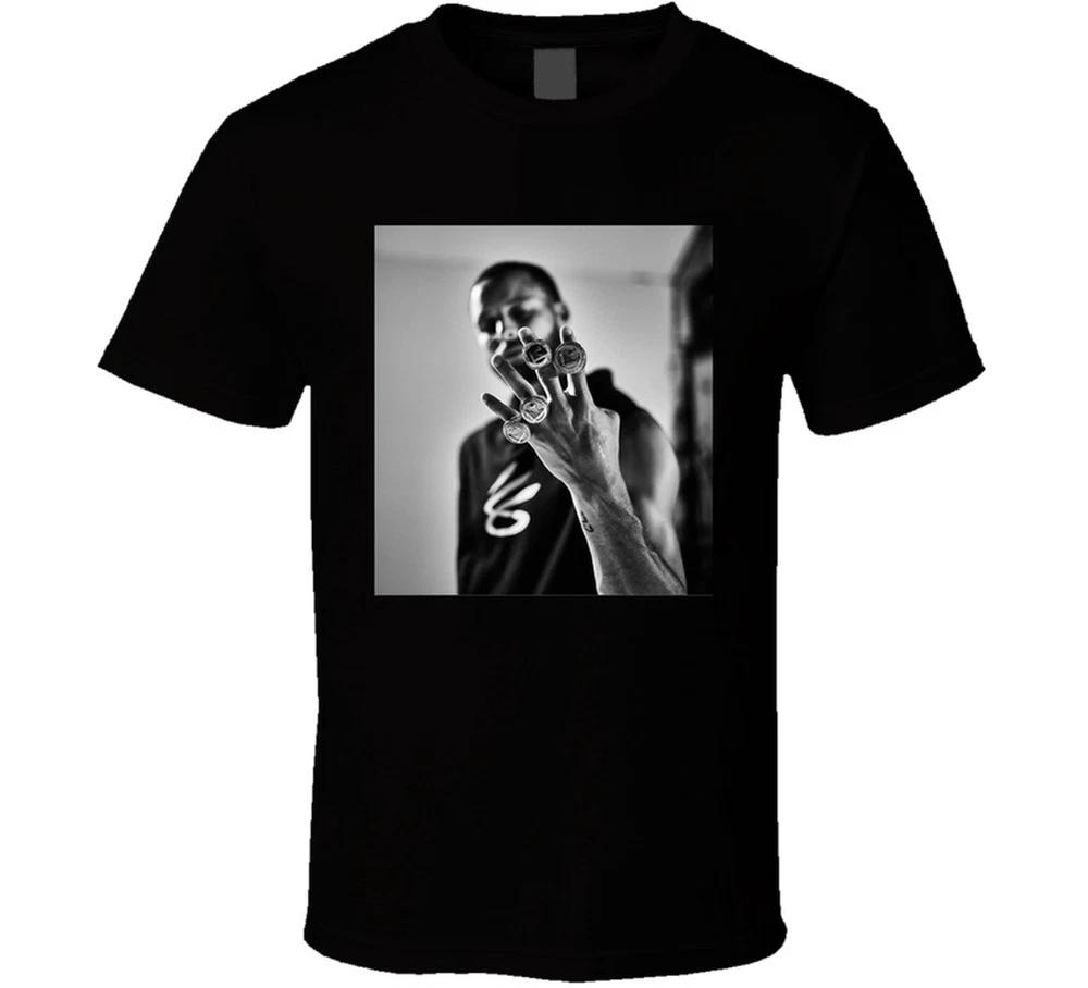 Steph Curry 4 Championship Rings Basketball Fan T Shirt S