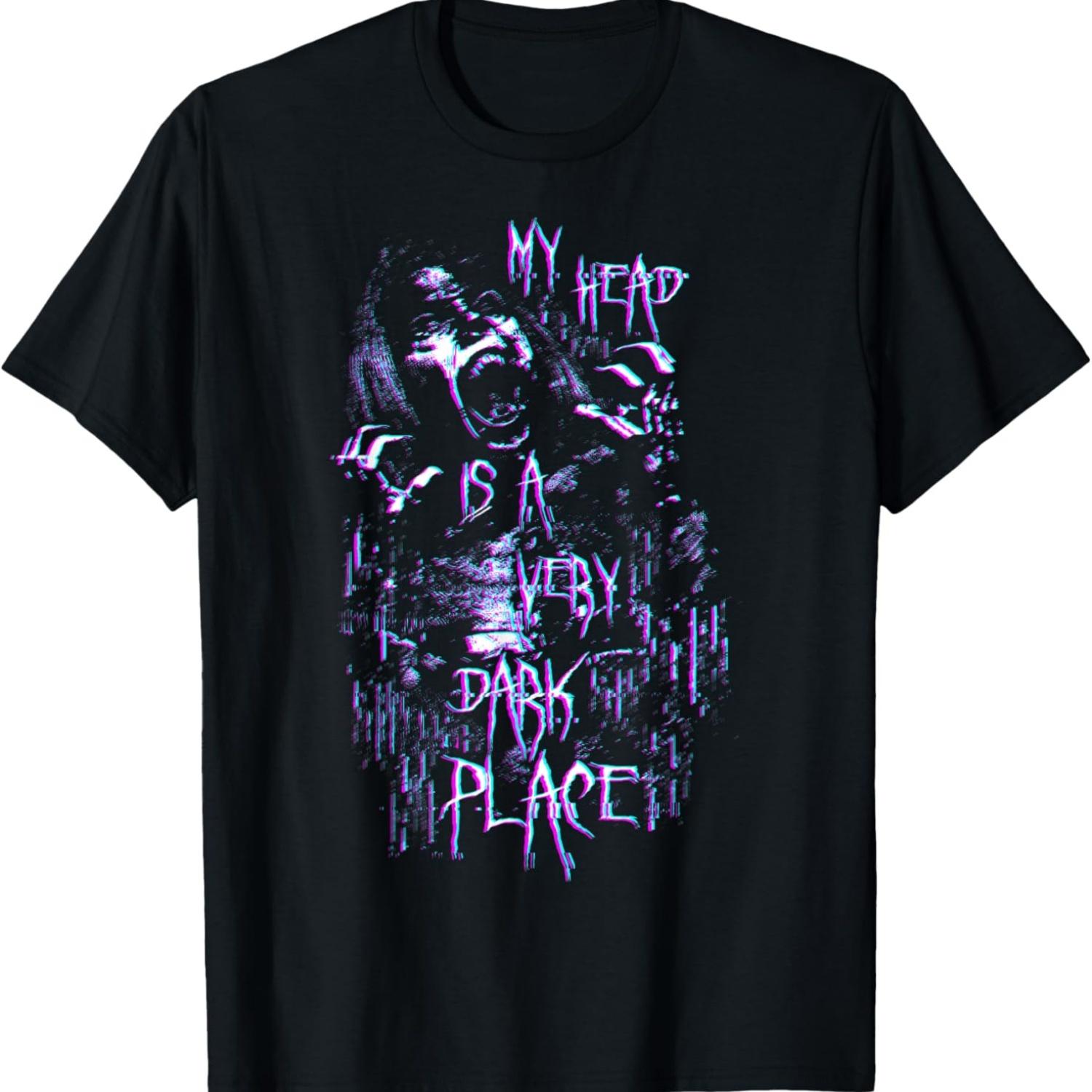 My Head Is A Very Dark Place Edgy Aesthetic Soft Grunge T-Shirt S