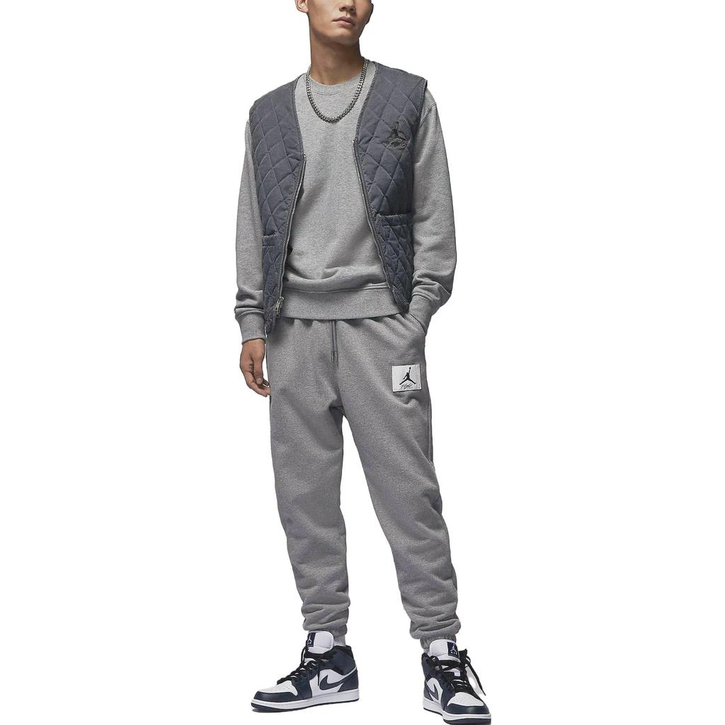 Nike Loop-Back Fleece Crewneck Sweatshirt Men Tops Grey FQ1865-091