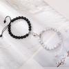 2 Pieces Natural Stone Beads Magnetic Bracelet Couple Connecting Bracelet Valentine's Day Gift for Couple Him and Her