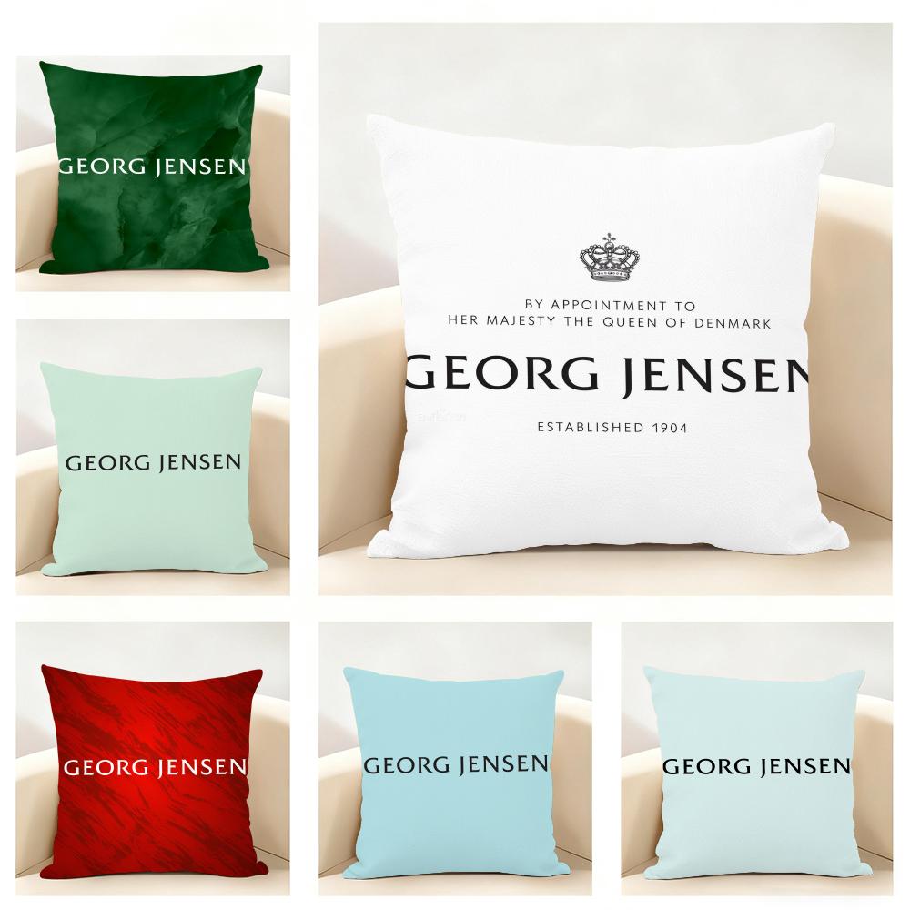 Jewellery Silver GGeorg JJensen Cushion Cover Linen Pillowcase Soft for Sofa Bed Home Room Decor