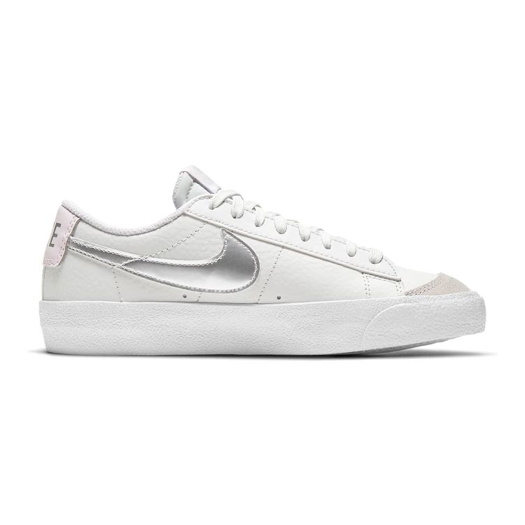 Nike Blazer Low 77 GS Platinum Tint Metallic Silver Kids Sneakers White Light-Violet DA4074-003
