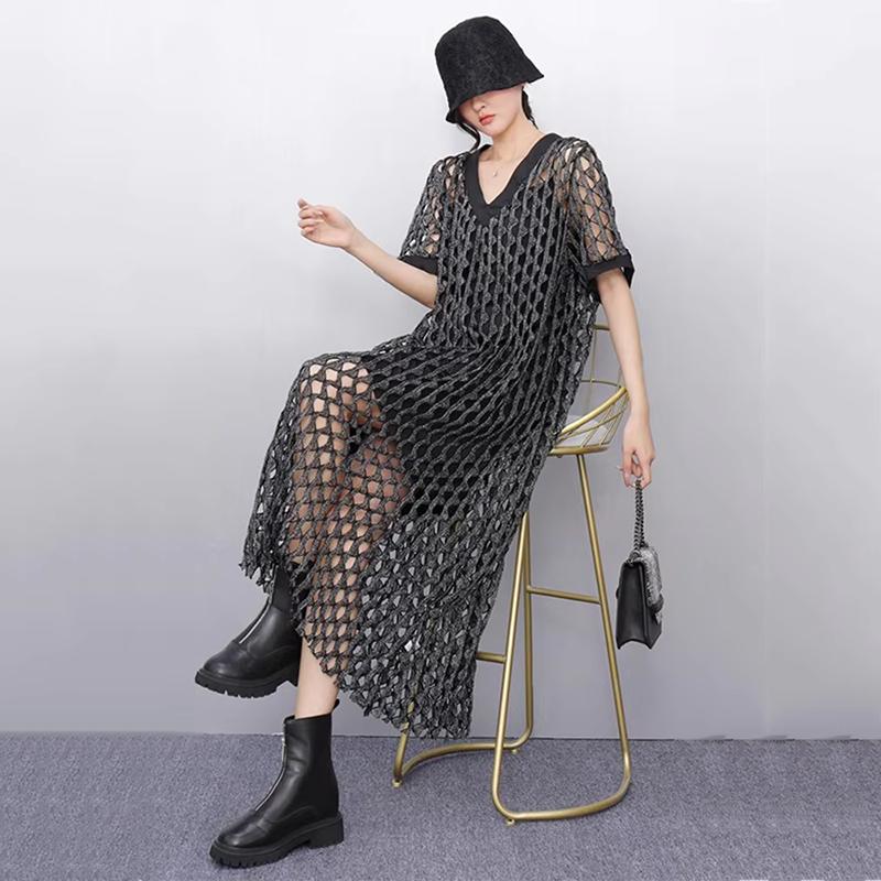 Xitao Rochie A-line cu decolteu în V decupat HQQ2467