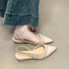 Backspace temperament splicing bag head sandals women's spring and summer new apricot versatile pointed single shoes