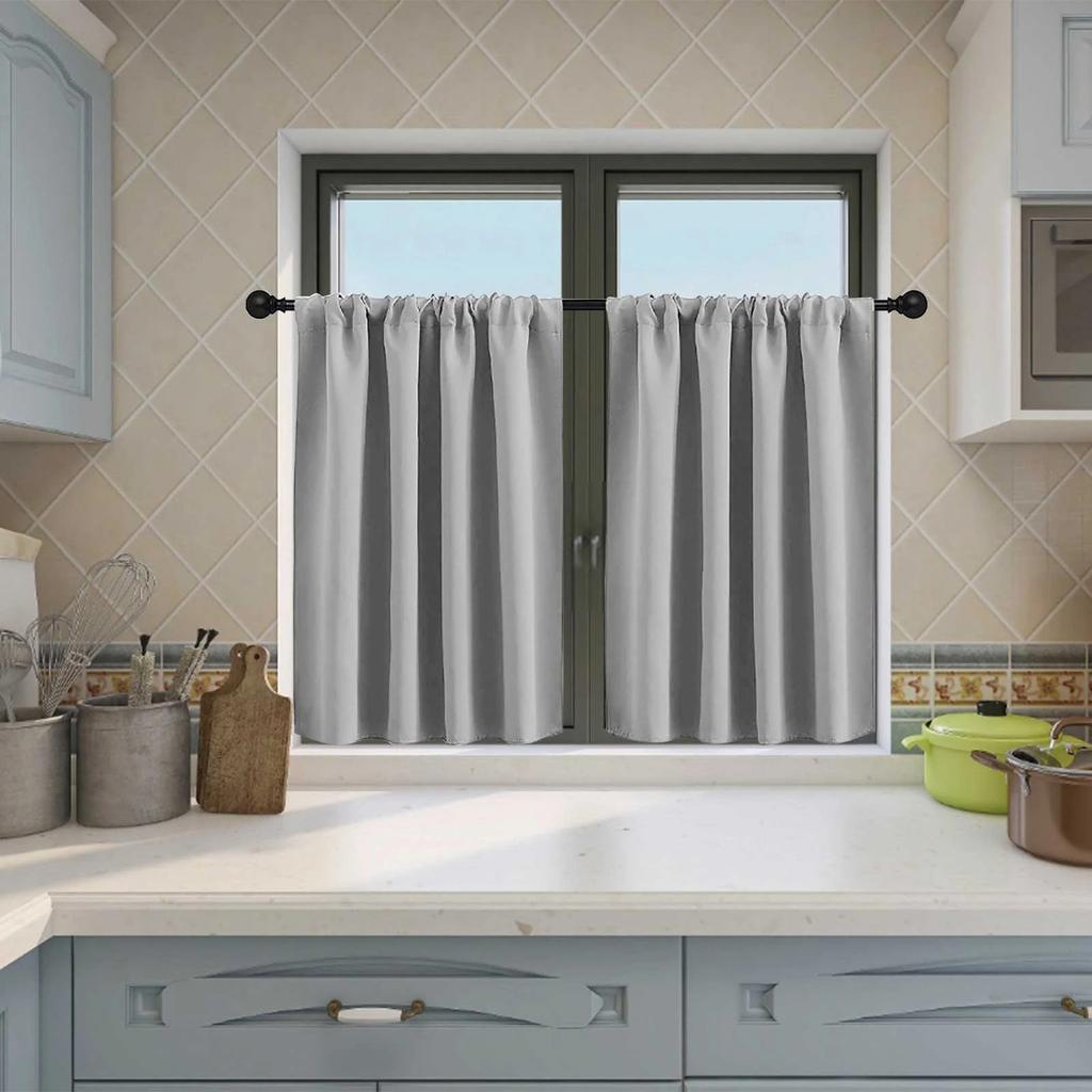 Okenní Krátké Záclony Materiál s Vysokou Hustotou Poloviční Krátké Záclony Vhodné Pro Malé V Ložnici, Jídelně, Kuchyni A Koupelně