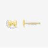 ESTELLE [Official] Women's K10 Yellow Gold Ribbon Motif Earrings 0202-3254-0019-0000