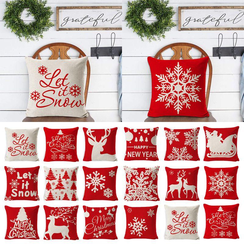 Gemütliche Weihnachts-Kissenhülle mit Schneeflocken-Design für festliche Stimmung