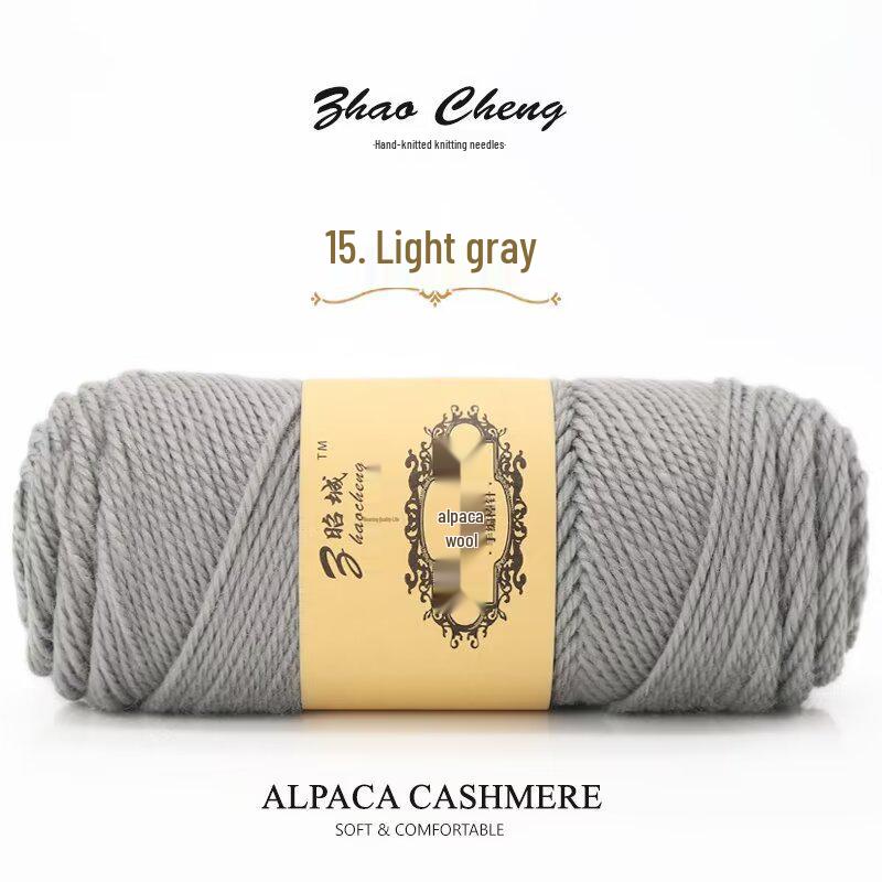 Hand-Knitted Alpaca Wool Scarf Pillow Yarn Ball – Medium-Thick, Soft, DIY Crochet