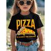European sizes Funny Pizza Lover Saying T-Shirt for - "PIZZA IS THE ANSWER" Graphic Tee with Pizza Slice Design, Short Sleeve Round Neck Casual Top
