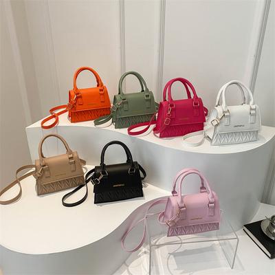 Moda Retro Moda Retro Primavera Nuevo Versión Coreana Simple Casual Un Hombro Tejido a Mano Bandolera Bolso Cuadrado Pequeño