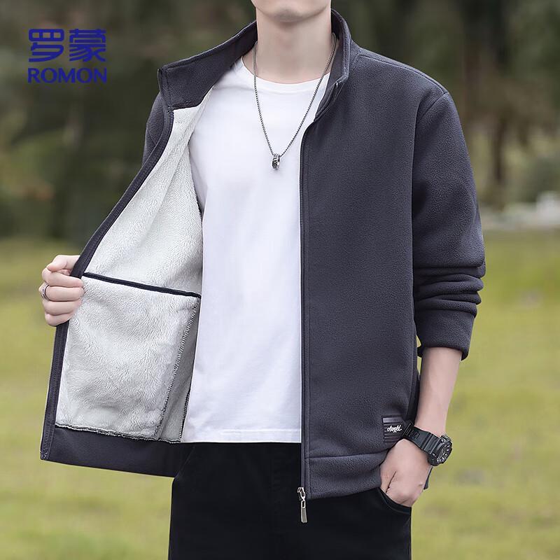 Romon Men's Z19 Fleece Lined Stand Collar Jacket