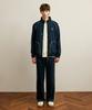 SATUR Lawton Stitch Track Zip-Up Jacket Navy