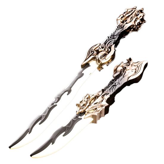Folding Double Edged Swords Rechargeable LED Light Swords Toy Interactive Multiplayer Battle Toy