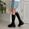 Desire Rose Women Platform Long Boots With Belt Decoration Leather Boots