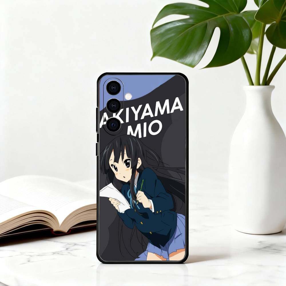 K-K-ON Mio Akiyama-KMA Phone Case For Samsung Galaxy A73,A72,A71,A70,A53,A52,A51,Soft Silicone Black Cover