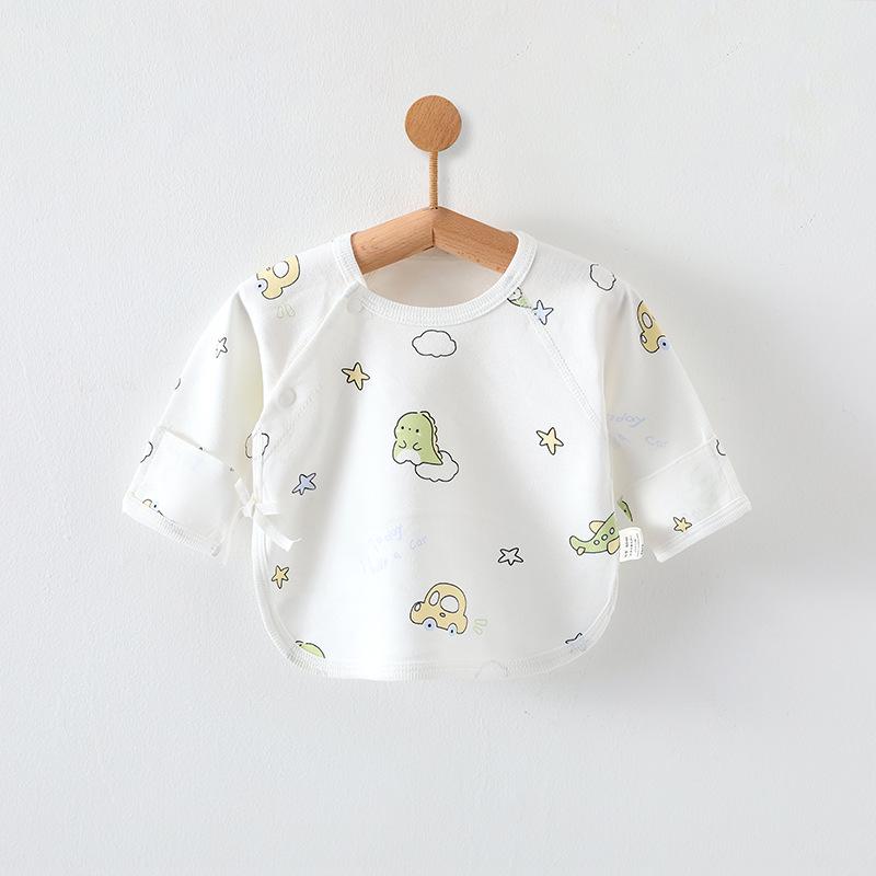 Pure Cotton Long-Sleeve Boneless Shirt for Newborns (Sizes 52 & 59)