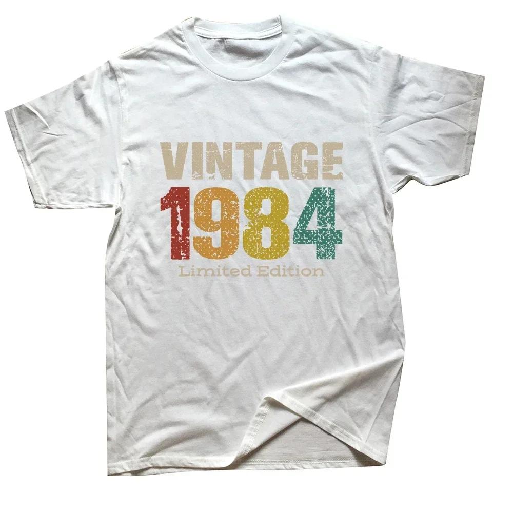 Summer Men's T-Shirt Made In 1984 Limited Edition Classic T-Shirts Short Sleeve Cotton Casual Oversized Tee Shirt Men Clothes