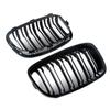 For 2011-2014 BMW F20 F21 1-Series M Look Kidney Grille Grill Gloss Black Twin Bar CAR Accessories QCYZR1