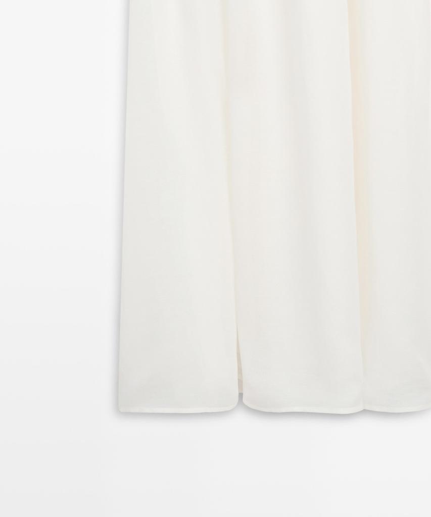 Masimodutti Linen Blend Long Dress