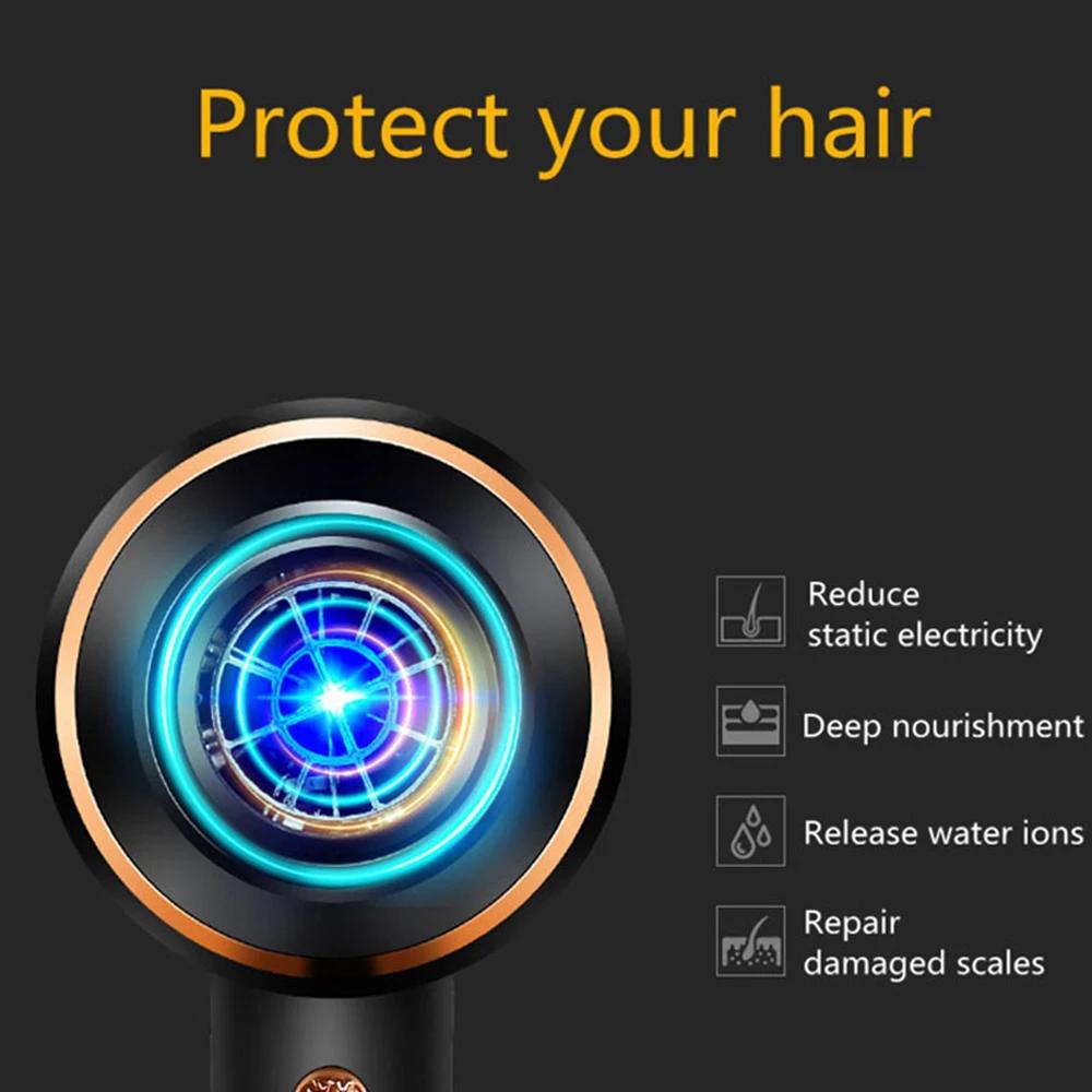 Powerful Hair Dryer 1700W Strong Wind Professional Electric Blower Hairdressing Hot/cold Air Negative Ions Salon Tool