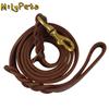 Training Walking With Copper Hook Leather Braided Dog Leash Brown Soft Dog Traction Rope Long Comfortable Medium Large Pet
