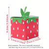 10pcs Red Strawberry Candy Box Children's Birthday Party Gift Box Dim Sum Box Festival Party Candy Boxes Square Mini Pink Box