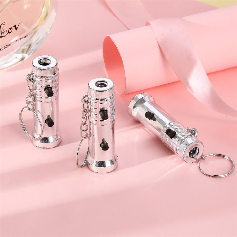 Ultraviolet LED Dual-Purpose Mini Flashlight Keychain for Banknote Detection