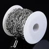 1meter Flat Geometric Heart Round Square Design Necklaces Chain Stainless Steel Link Chains DIY Bracelets Jewelry Making Chains