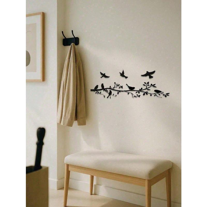 Metal Wall Art Bird Sculpture Set 5 Pcs Rustproof Outdoor Indoor Decor Gift