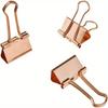 1PACK/24 Binders, Paper Clips Reusable Rose Gold Swallow Tail Clips