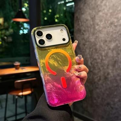 Das Farbverlaufsdesign ist modisch und Glacier-gemustert 17Pro 17Air Für iPhone 17 Pro Max Hülle Reen Blau